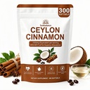 Ceylon Cinnamon Softgels 600mg with MCT Oil- High Bioavailability Support for Digestive Comfort & Overall Wellness - Non-GMO, Gluten-Free & Soy-Free Dietary Supplement 300 Softgels