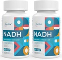 NADH 50mg + CoQ10 200mg + D-Ribose 150 mg Supplement, uper NAD+ Supplement for economy, Fatique, ลดลง Nicatinamide Adenine Dinucillotide 120 Vegie Capsuls