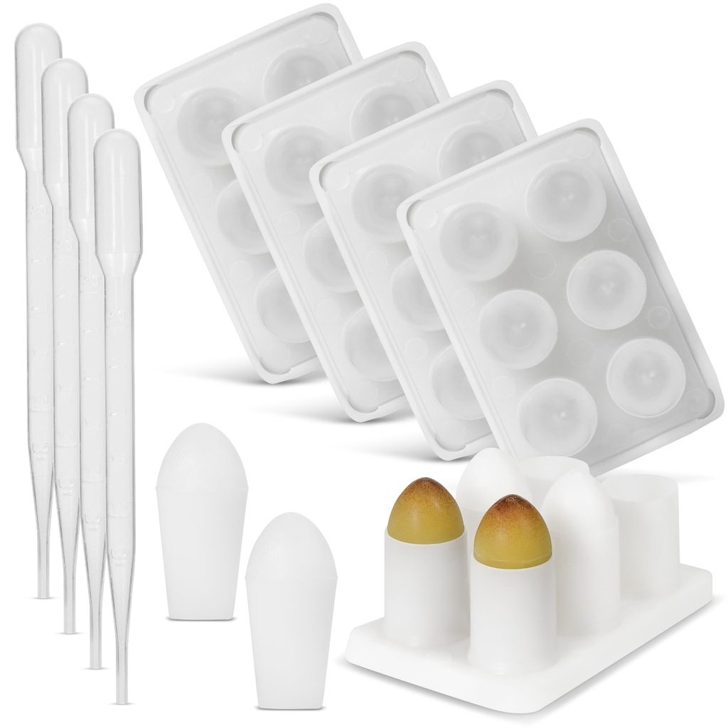 Suppository Molds Kit 2ML - Made in France, Reusable Suppositories Mold - Full Kit with 4 Trays, 1 Size (2ML)
