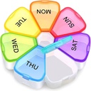 Tổ chức y tế lớn trong tuần, OAO Floer XL 7 Day Pill Box cho hộp Pill, Cod Gan Dầu, phụ kiện, viêm khớp Arthrly...