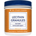 The Vitamin Shoppe Lecithin Granules - Brain Memory & Liver Support | Phosphatidylcholine Complex | 16 oz Powder | 100% Soy-Based