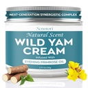 Wild Yam Cream infused with Evening Primrose - Botanical Wild Yam Root Balm for Women's Midlife Wellness – Menopause, Hormone Balance & Nighttime Comfort, Non-Greasy Cream – 2 Oz (Unscented)