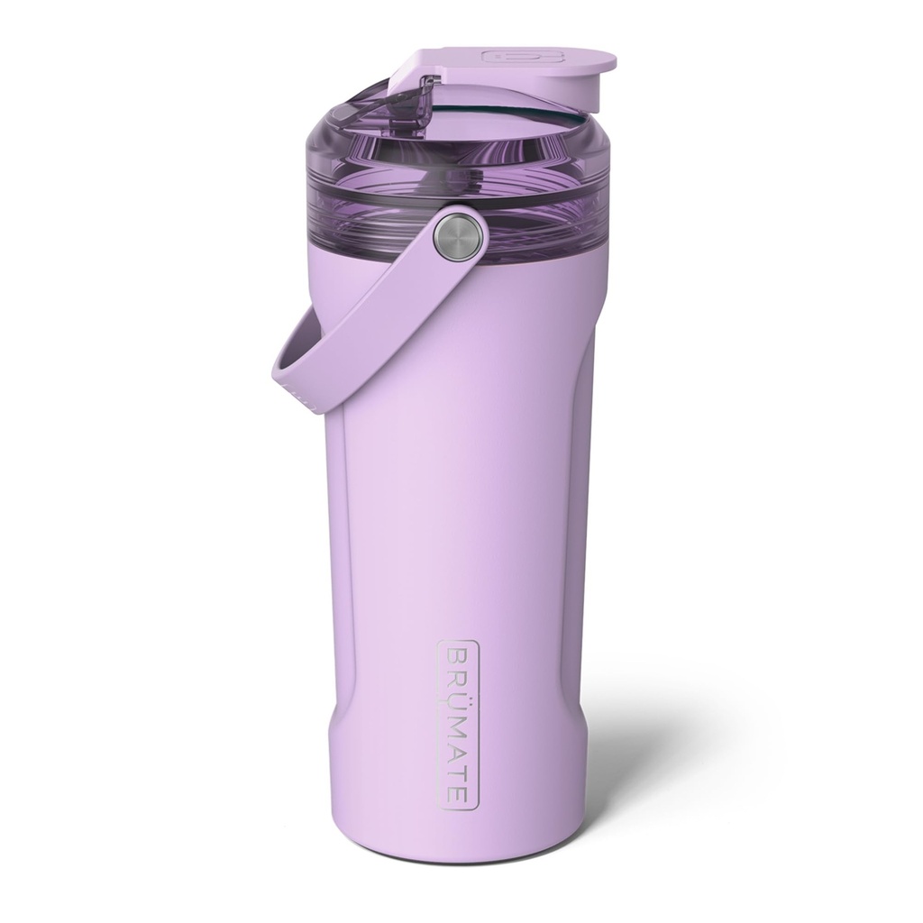 BrüMate MultiShaker Blender Shaker Bottle | 100% Leakproof Insulated Stainless Steel | Pre Workout and Protein Shaker Bottle for the Gym | 26oz (Lavender)