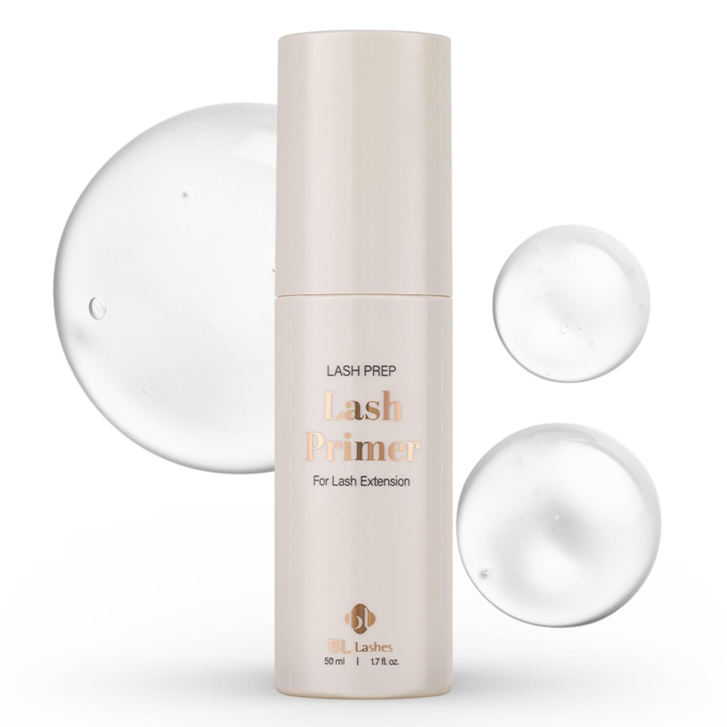 BL Lashes Primer for Lash Extensions | Oil-Free, Strong Bonding Power Retention, Speeds Up Application Time, Professional Use & Gentle on Sensitive Skin (50ml, 1.69 fl.oz)