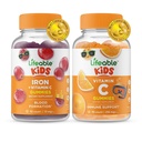 Lifeable Iron & Vitamin C Kids + Vitamin C Kids, Gummies Bundle - Great Tasting, Vitamin Supplement, Gluten Free, GMO Free, Chewable Gummy