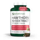 Nature's Push Super Potent Hawthorn Berry 10:1 Extract 675mg Capsules for Digestion Heart Health, Glycemic Support-Extra Strength Hawthorn Non-GMO Gluten Free Vegan GMP USA (120 Count (Pack of 1))