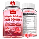 Methylated Multivitamin with B Complex for Women - Daily Vitamin B1, B2, B6, B12, Folate, C & Magnesium with Omega 3 - Supports for Energy Immune - Gluten-Free & Sugar-Free
