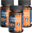 100 Milyar Progories for Men and Women 27 Strains 5 Organic Pregities for Gut Digetial & Ammune Health, Supports Diare Gas Bloating, Non-GMO, Zero Fillers - Made in USA Abo180 Caps