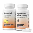 Balancebreens Bromelain & Hyaluronic Acid Wellness Bundle – Digestive, Mobility, and Skin Hydration Support