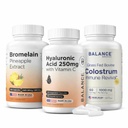 Bromelain + Hyaluronic Acid + Colostrum Complete Digestive, Mobility & Gut Wellness Bundle