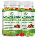 Magnesium Glycinate Gummies for Adults and Kids 600mg, High Absorption Potassium Magnesium Supplement for Sleep, Magnesium L-Threonate, 160 Count