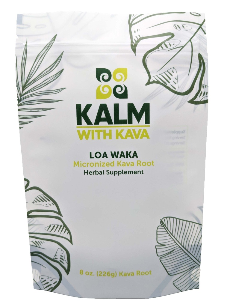 KALM with Kava Loa Waka Micronized Kava (8 oz.)