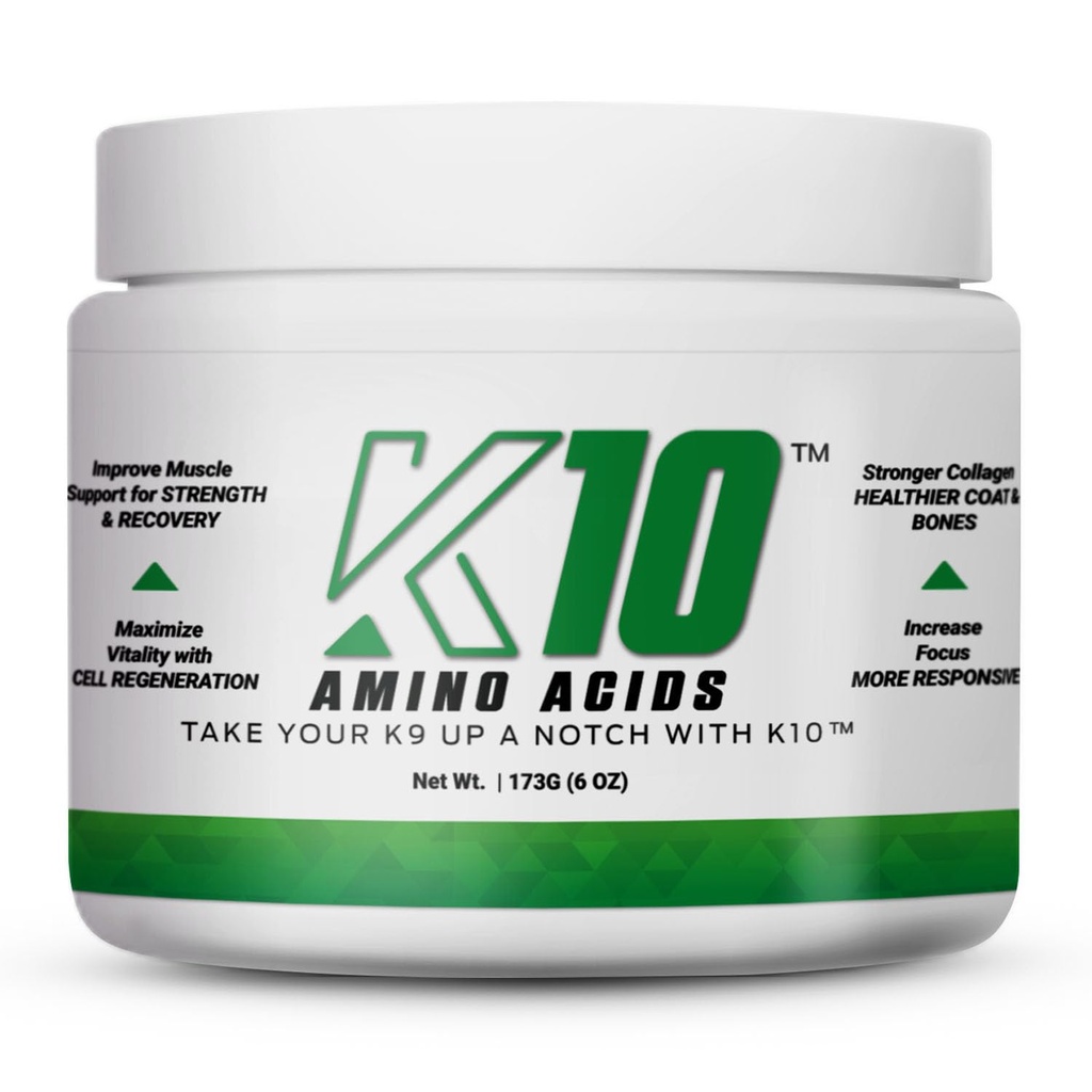 K10 Amino Acids for Dogs – All-in-One Cellular-Level Amino Acids Supplement for Joints, Muscles, Immunity, Digestion, Skin & Coat – Dog Supplement to Support Vitality, Strength, Recovery & Wellness