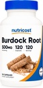 Nutricost Burdock Root 500mg, 120 Kapsle - Gluten Free, Non-GMO, Vegetarian Friendly