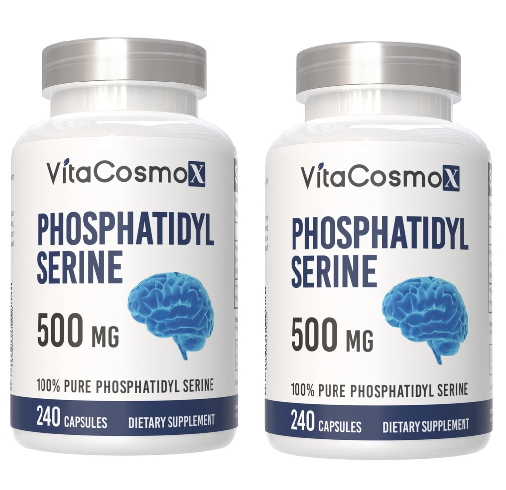Phosphatidylserine, 500 mg, 240 Veggie Capsules, 120 Servings, Gluten Free, Non-GMO, and Vegetarian Friendly (2)