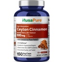 NusaPure Ceylon Cinnamon, 500 mg, 150 Veg Capsules (Non-GMO, Vegan)
