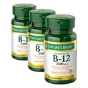 Nature's Bounty Vitamin B12 2500 mcg, Cellular Energy Support, for Energy Metabolism, Heart & Nervous System Health, 75 Quick Dissolve Tablets (Pack of 3)