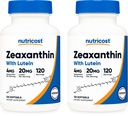 Nutricost Zeaxanthin with Lutein 20mg, 120 Softgels - Potent, Non-GMO, Gluten Free (Pack of 2)