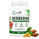 Micro Nutra Berberine Complex Supplement, 500mg Berberine HCl with Ceylon Cinnamon, Chromium & Turmeric, 240 Veggie Capsules, High Absorption Formula, Metabolic Support, Non-GMO, Gluten Free