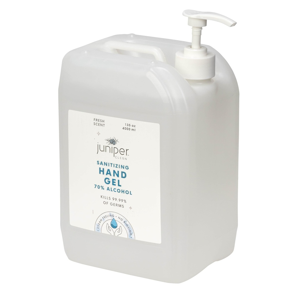 Juniper CLEAN Hand Sanitizer Gel with 70% Alcohol 1.06 Gallon with Pump