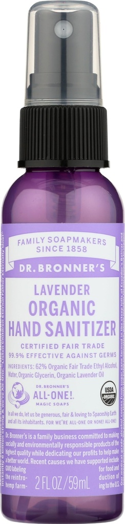 Dr. Bronner's Hand Sanitizer - Lavender - 2 Oz