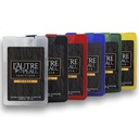 Travel Hand Sanitizer Spray with Aloe Vera by L’AUTRE PEAU - Unique Flat Credit Card Shape - Citrus Scented Mini Pocket Size (6 Pack - 20ML, Frost,Black,Red,Blue,Green,Yellow)