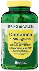 Generic Spring Valley Cinnamon Plus Chromium, 1,000 mg, 180 Count Capsules - Natural Dietary Supplement for General Wellness & + Sticker Dri Store