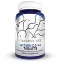 Nootropics Depot Vitamin D3 + K2 with Vitamin C Tablets | 60 Count | Cholecalciferol + Menaquinone-4 (MK-4) | Mood, & Bone Health | Healthy Calcium Absorption