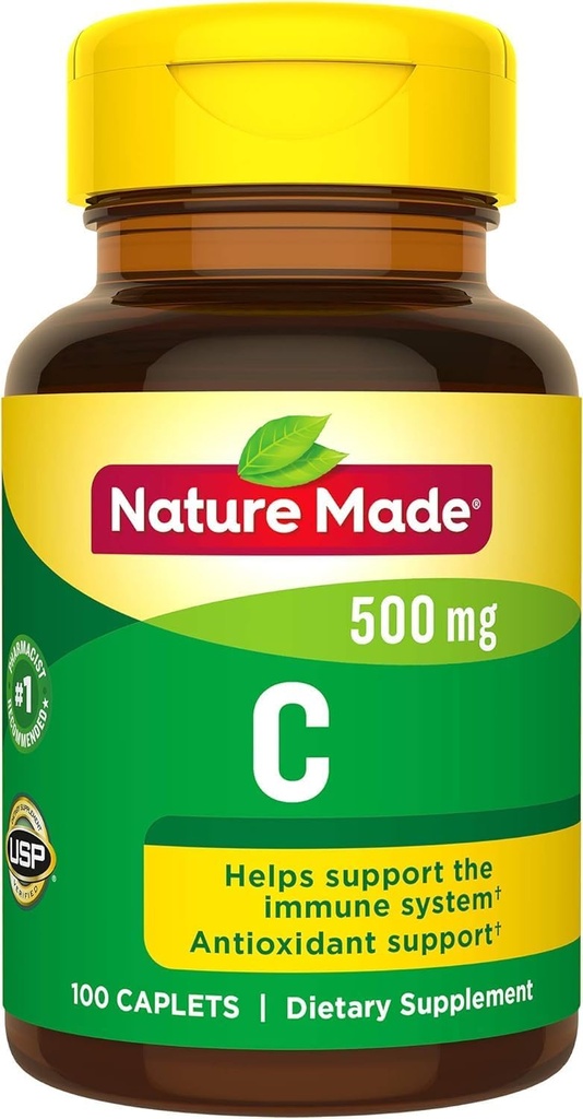 Vitamina C 500 mg Caplets 100 Ct