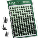 KEYYOU Manga Lash Clusters Fairy Cluster Eyelash Extensions Cosplay at home Wispy False Eyelashes 10-18mm Lashes Easy to Apply for Beginner Individual Fake Eyelashes D Curl Extension with Spikes