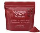 Cranberry Powder 10:1, Unsweetened Cranberry Powder– 100% Soluble – Antioxidant Support, Daily Urinary Tract Health Support, Vegan, Non-GMO, Sugar- Free, 198 Servings (7 oz)