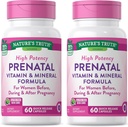 Prenatal Vitamins with Folic Acid | 60 Capsules | Non-GMO & Gluten Free Supplement | by Nature's Truth | Pack of 2