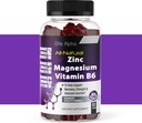 Zinc+Magnesium+Vitamin B6 Max Strength Gummies - Potent All-Natural Zinc, Magnesium, B6 for Immune Support and Muscle Energy & Recovery