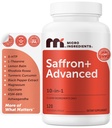 Micro Ingredients Saffron+ Advanced Supplements, 120 Veggie Capsules – 10-in-1 with Saffron Extract, High Absorption* Fat-Soluble Vitamin C, Magnesium, Turmeric & KSM-66 Ashwagandha – Filler Free