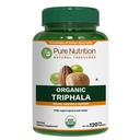 Pure Nutrition Organic Triphala Tablet - 1200mg | 120 Count | USDA Organic | Powerful Blend of Amlaki + Haritaki + Bibhitaki to Support Healthy Digestion | Non-GMO | Gluten-Free