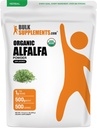 BulkSupplements.com Organic Alfalfa Grass Powder - Alfalfa Supplement, Green Superfood Powder - Vegan & Gluten Free, 5g per Serving, 500g (1.1 lbs) (Pack of 1)