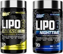 Nutrex 연구 Lipo 6 Intense와 야간 AM/PM 뭉치