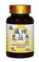 Wisconsin American Ginseng Capsules Vegetable Capsules 500mg 60 Capsules 100% Pure Wisconsin Ginseng No Preservatives for Energy Support, Healthy Immune System Made in USA