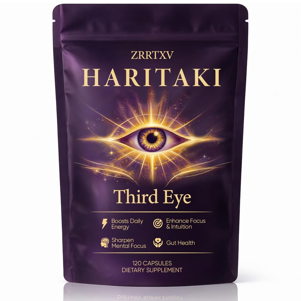 Haritaki Third Eye Activator, Pure Haritaki Capsules Organic, Terminalia Chebula Fruit Extract, Daily Balance & Digestive Support, Vegan & Gluten-Free, 120 Veggie Capsules