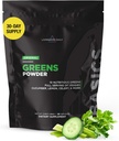 Livingood Daily Basic Green Powder, Super Green Drink Mix s Spirulina, Brokolice, Kale, pšeničná tráva & Chlorella, Organic Zeleninové směsi, Vegan, Gluten zdarma, Non GMO, 30 Služení