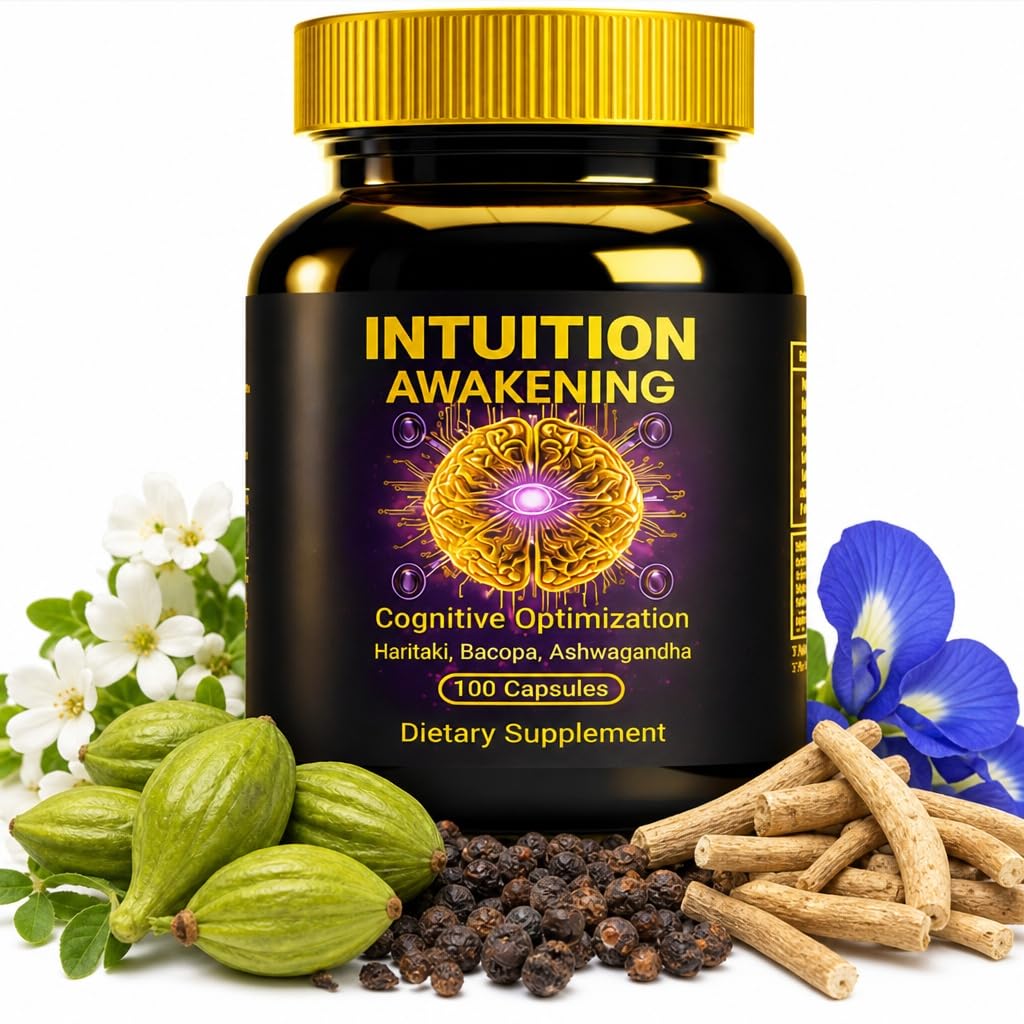 Mental Clarity & Calm Focus Supplement – Ayurvedic Nootropic with Shankhpushpi, Bacopa, Haritaki and Ashwagandha – Non-Stimulant Support for Clear Thinking & Cognitive Performance – 100 Vegan Capsules