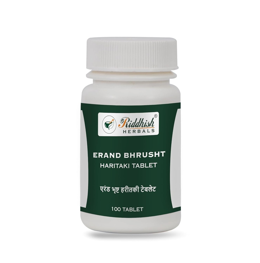 Erand Bhrusht Haritaki Tablet (Gandharva Haritaki) – Ayurvedic Digestive & Bowel Support Formula, 100 Tablets