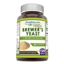 Pure Naturals Brewer's Yeast Supplement | 1500 Mg Per Serving | 120 Tablets | Non-GMO | Gluten-Free | Made in USA