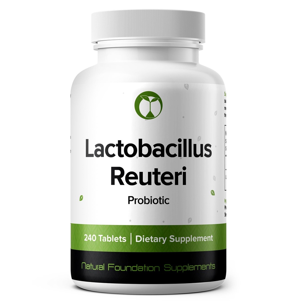 Lactobacillus Reuteri Probiotic 240 Tablets (4 Month Supply) – Researched Strain LR08 – 3 Billion CFU – Digestive Health & Gut Comfort – GMP Certified (240, Lactobacillus Reuteri)