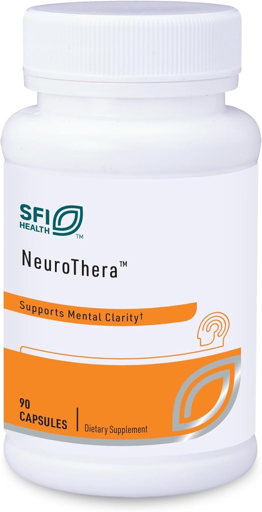Klaire Labs SFI Health Neurothera - podpira mentalno jasnost s fosfatidilserin, Choline & Ginkgo, kognitivna podpora mešanica brez mleka ali umetnih konzervansov (90 kapsul)