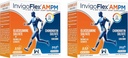 INVIGOFLEX Glucosamine & Chondroitin Sulfate - Turmeric Curcumin - Boswellia Serrata (Non GMO) 24 - Hour Premium Joint Supplement AMPM - 2 Pack