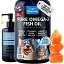 Omega 3 Fish Oil for Dogs and Cats - Healthy Skin and Coat Support Supplement - Omega 3 6 9 EPA DHA Fatty Acids - Itchy Skin, Shedding, Immunity, Joint - Wild Caught Salmon and Pollock Food Topper