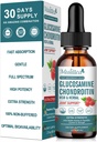 Glucosamine Chondroitin MSM Liquid Drops-w/Vlierbes, Boswelia &Hyaluronic Acid-Extra Strength Joint Support Supplement for Mobility, Flexibiliteit & Bones,High Absorptie,60ml (2 fl oz)