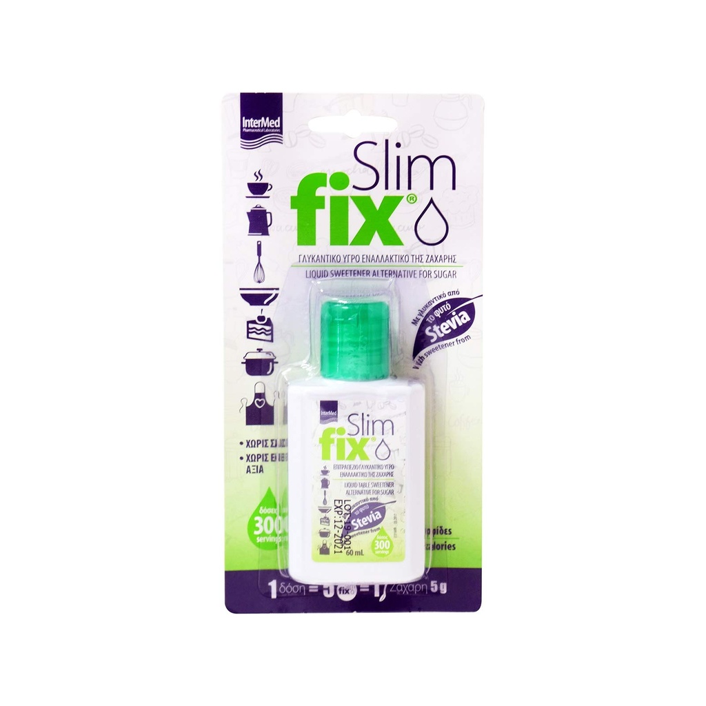 2 Pcs sweetening liquid - (2X60ml) stevia "SLIM FIX"