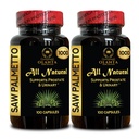 Saw Palmetto Extract 1000mg – Gentle Herbal Support for Men Interested in Daily Wellness - Non-GMO Herbal Supplement – 2 Bottles 200 Counts